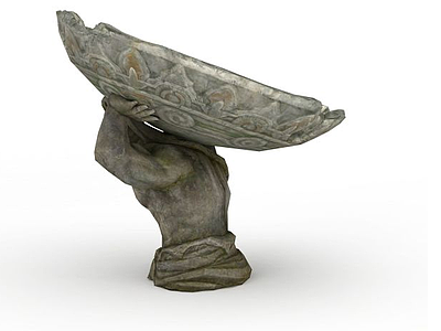 剑灵场景神像雕塑模型3d模型