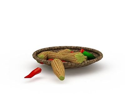 Q版场景玉米框模型3d模型