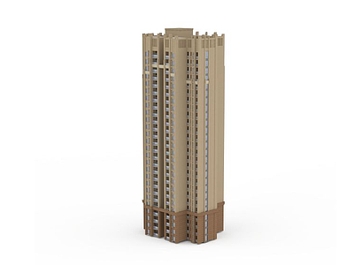 3d高层住宅模型