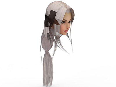 剑网三女发型模型3d模型