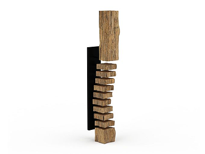 3d创意木雕摆件免费模型