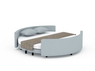 3d圆形双人床免费模型
