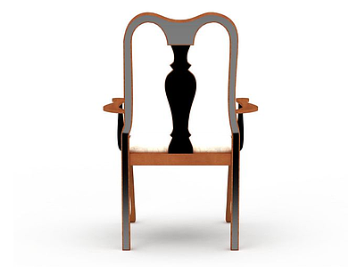 中式实木椅子3d模型