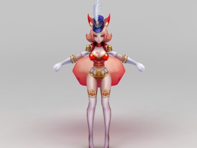 王者荣耀游戏人物性感女郎模型3d模型