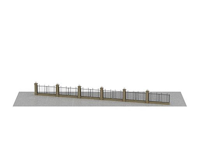 3d围墙围栏模型