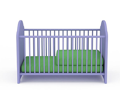 3d铁艺婴儿床模型