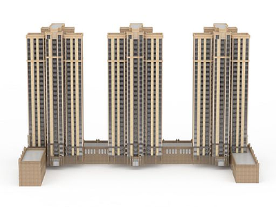 3d高层建筑大楼模型