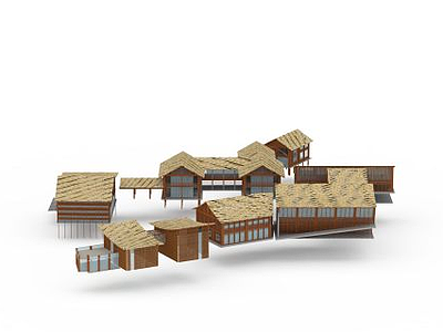 3d度假村模型