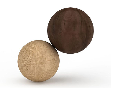 木质球模型3d模型