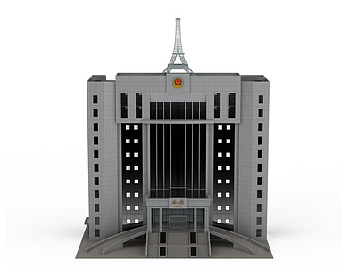 3d政府行政大楼模型
