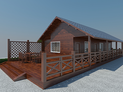 度假村木屋模型3d模型