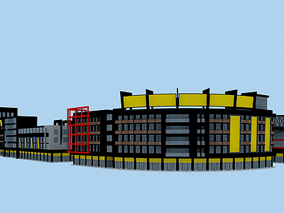 3d商业建筑配楼模型