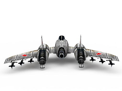 3d红色警戒苏联飞机游戏装备模型