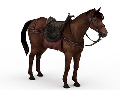 游戏角色战马模型3d模型