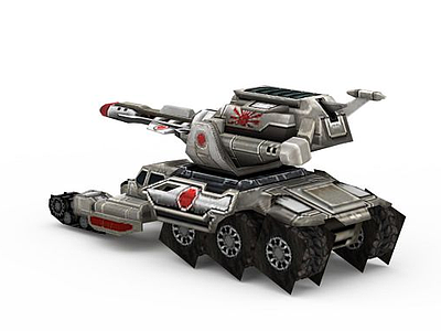 红色警戒坦克游戏装备模型3d模型