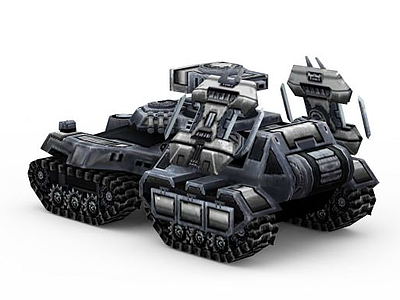3d红色警戒美军坦克游戏装备模型
