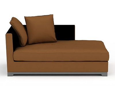 3d现代咖色布艺沙发床免费模型
