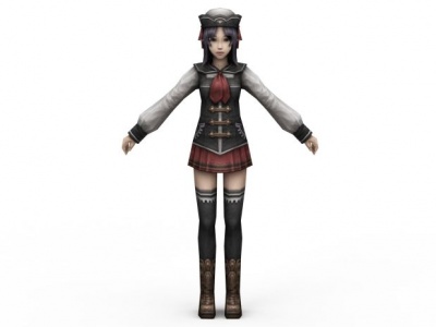 3d最终幻想零式角色游戏人物模型