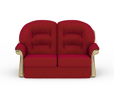3d时尚拼色双人沙发免费模型
