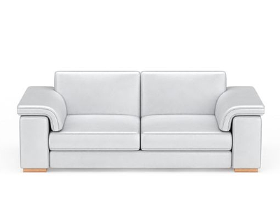 精品白色双人沙发模型3d模型