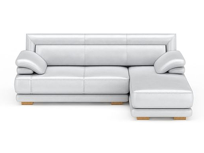 时尚银色布艺沙发模型3d模型