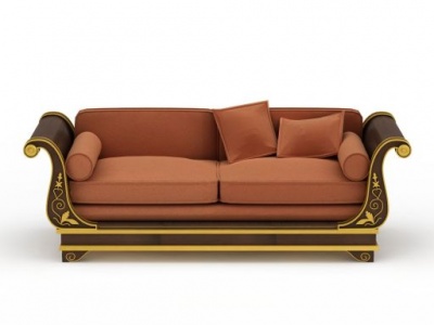3d精美欧式双人沙发模型