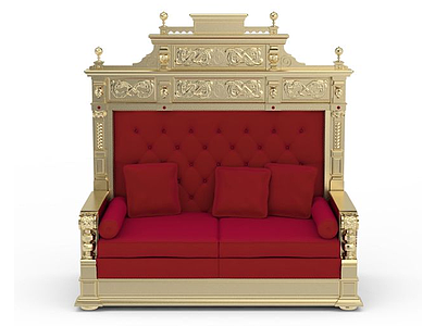 3d豪华贵妃沙发椅免费模型