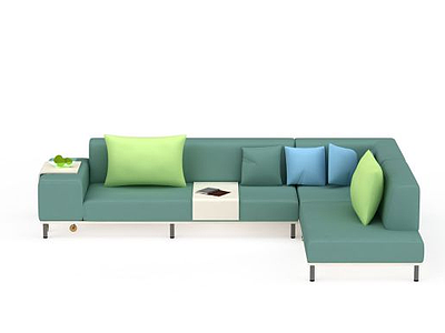 3d现代布艺多人沙发免费模型