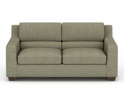 3d精品高级灰布艺双人沙发免费模型
