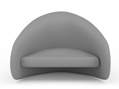 简约灰色休闲沙发模型3d模型