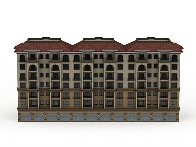 现代住宅楼模型3d模型