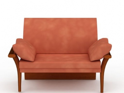 3d简约粉色沙发椅免费模型