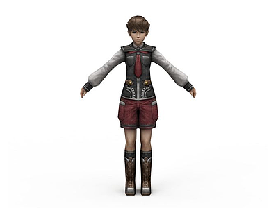 3d最终幻想零式角色游戏人物男孩模型