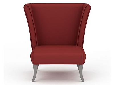 3d精品红色靠背沙发椅免费模型