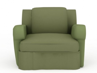 3d时尚绿色布艺休闲沙发免费模型