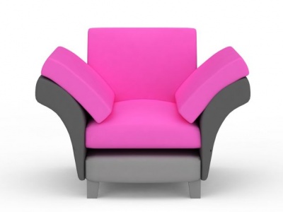 现代粉色沙发模型3d模型