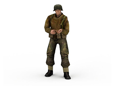 军人士兵战士男人模型