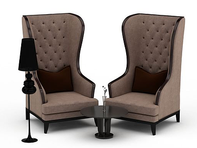 3d现代美式软包沙发免费模型