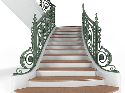 楼梯栏杆模型3d模型