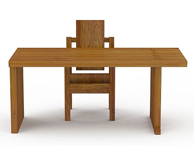 3d中式仿古桌椅模型