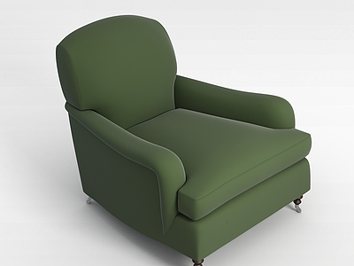 3d欧式绿色布艺沙发模型