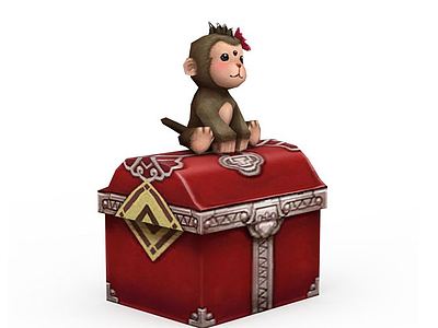 3d诛仙游戏角色动物猴模型