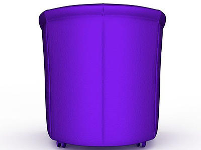 精品紫色布艺沙发模型