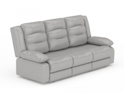 3d现代灰色皮沙发模型