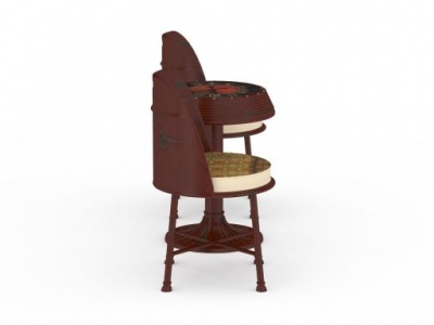 精品红木休闲桌椅组合模型3d模型