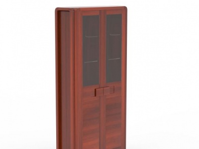 3d中式实木书柜模型