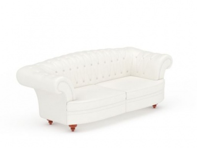 3d哈利法克斯白色软包沙发模型