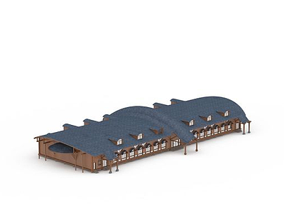 3d欧式居民房屋模型