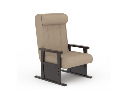 3d现代实木休闲靠背椅模型