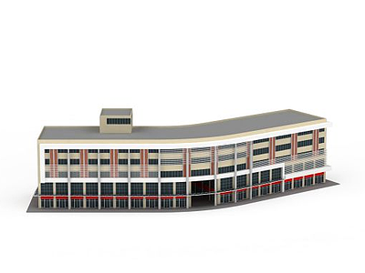 学校大楼宿舍楼3d模型